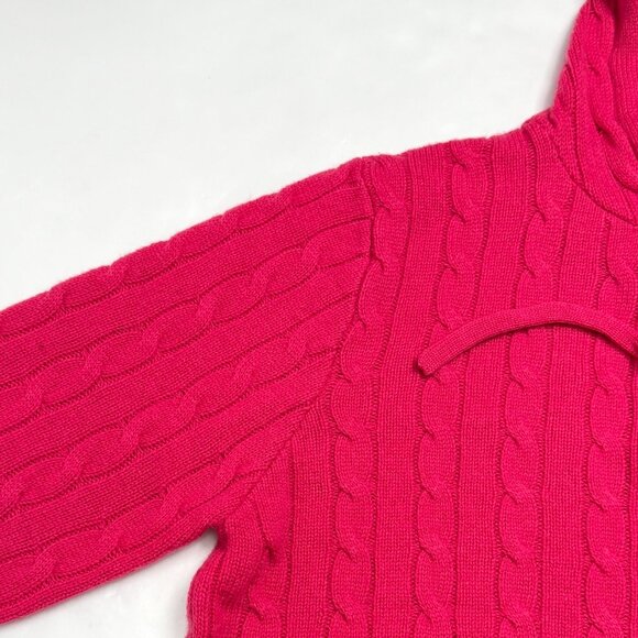Polo by Ralph Women's fuchsia hooded wool sweater - Picture 4 of 4